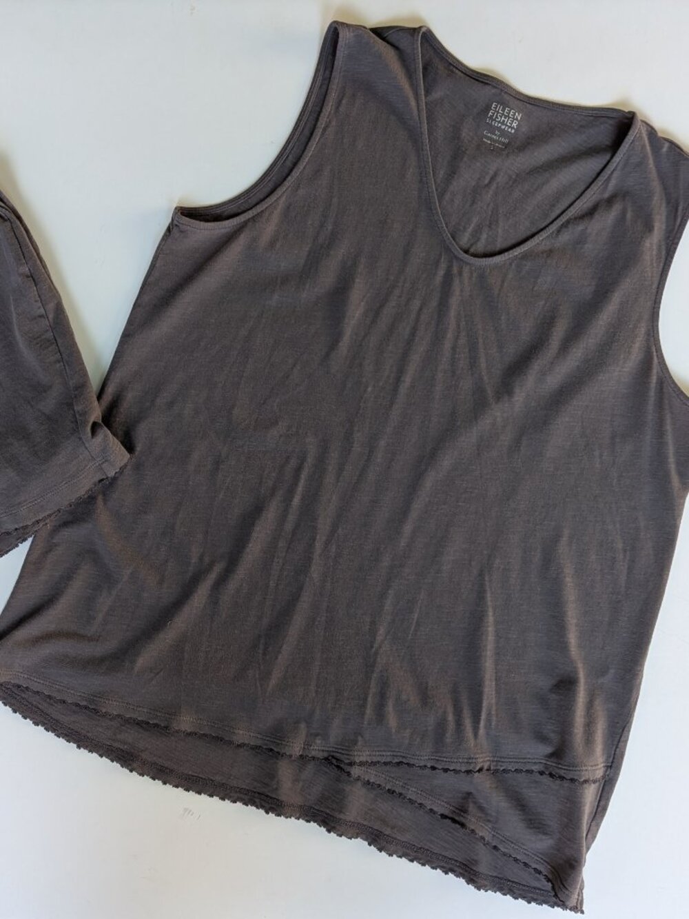 Eileen Fisher Womens Summer Pajama Set by Garnet Hill - Shorts and Top Size S